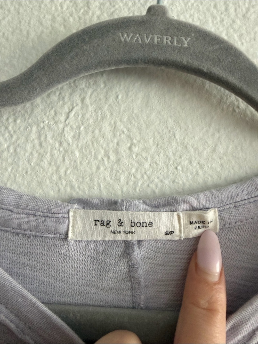 Rag & Bone Lavender Pocket Tee - Women's Casual Short Sleeve Top - Picture 2 of 4